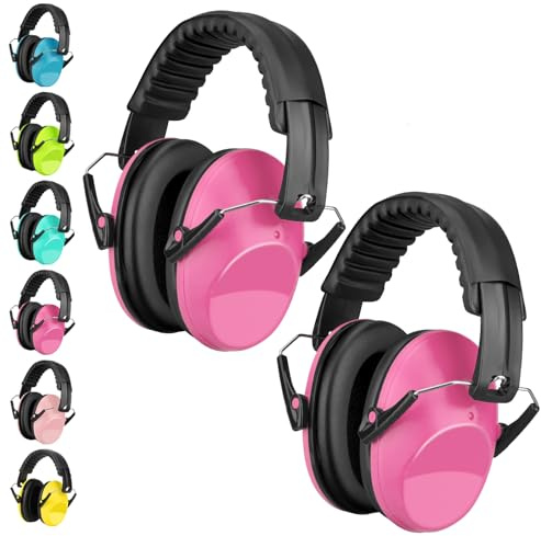Casque Anti Bruit Enfant Lot de 2, SNR 26dB Casque Anti-bruit Pour 3-16 ans | Casque Antibruit Enfants Facilement Réglable Pliable Protections Auditives Pour l’Autisme, TDAH, Feux d’Artifice, Concert