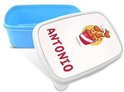 Portapranzo per Bambini Idea Regalo Personalizzato con Nome tema Pollo contenitore per pranzo bambini ragazzi Scuola Asilo Elementari Medie Compleanno Natale LunchBox porta merenda design colorato