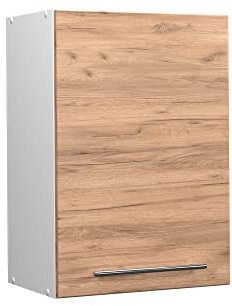 Vicco Hängeschrank Fame-Line, Goldkraft Eiche, 50 cm | 1 Tür · Soft-Close · 2 Einlegeböden · Metallgriffe · ✓ Praktischer Stauraum