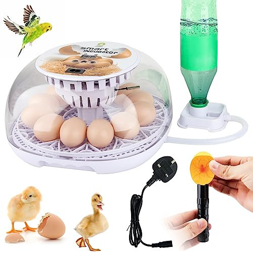 Safego Eier Brutkästen für Bruteier Automatisches Drehen von 12-24 Eiern, Automatischer Digitaler Inkubator mit Temperaturregelung Wasserfüllung, Bruthuhn Brutkasten Home Inkubator für Entenvogel Gans