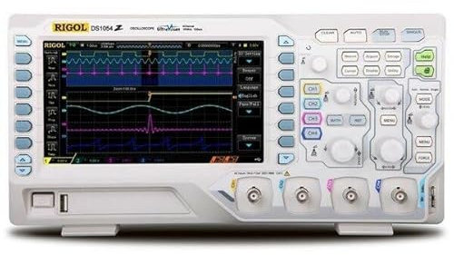 RIGOL DS1054Z Digitales Oszilloskop, 4 Kanäle, 50 MHz, Bandbreite, 1 GS/s, 17,8 cm, WVGA, 12 Mpts, 30.000 wfm