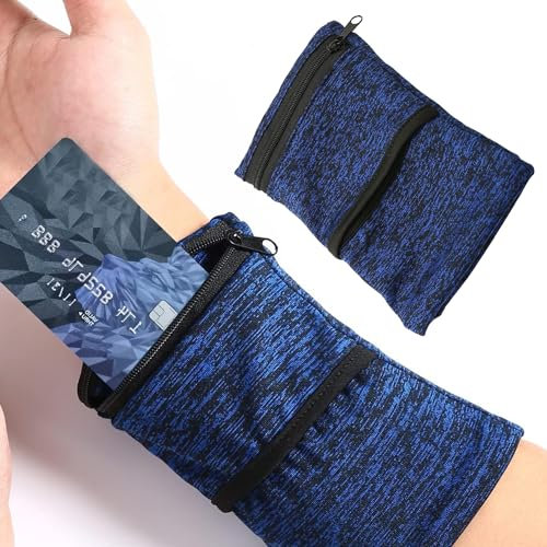 1 Stück Outdoor-Sport-Armband, Handgelenktasche, Handgelenk-Geldbörse, Reißverschluss Armband Brieftaschen, Sport Handgelenk Brieftaschen, für Fitnessstudio, Laufen, Basketball, Joggen
