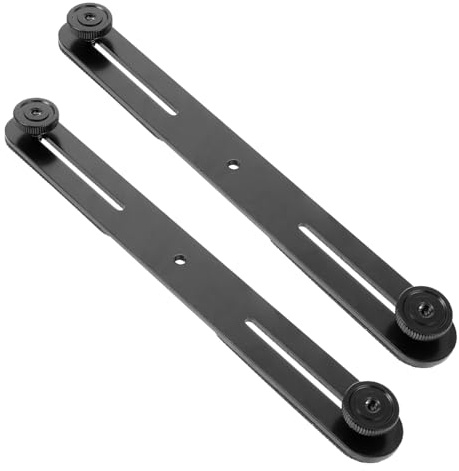 ifundom Blitzverlängerungshalterung 2 Stück mit 1/4 Standardgewinde aus Aluminiumlegierung Verstellbare Doppelter Mikrofonhalter Rostfrei und Einfach zu Bedienen