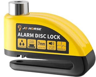 Candado de disco para moto - candado de freno con protección antirrobo y alarma para candado de disco para moto | Candado de Disco Antirrobo, Candado de Freno con Alarma para Bicicleta, Moto, 9.5x4x3.