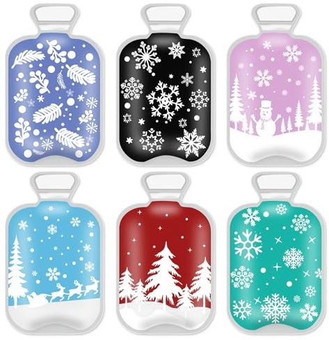Handwärmer, 6er Set Weihnachten Taschenwärmer Kinder, Handwärmer Wiederverwendbar, Taschenwärmer Winter für Kinder Erwachsene warme Hände Winter Wärmekissen Fingerwärmer Weihnachten Geschenk