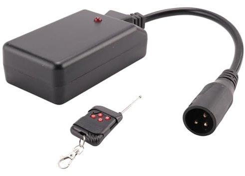 Phyachelo RéCepteur de TéLéCommande sans XLR Portable 3 Broches pour Machine à Brouillard de FuméE RéCepteur de ContrôLeur de ScèNe DJ BuéE 400W 900