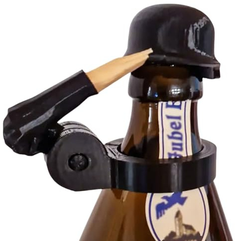 Flaschenverschlüsse,Soldaten Salut Bierflasche Helm Wiederverwendbarer, Soldatenflaschenverschluss Staubdicht Lustiger Bierflaschenstopfen für Party, Bar, Veteranen und Enthusiasten