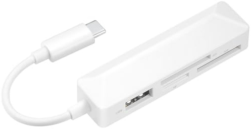 DUOBAGMA Lector de tarjetas USB, lector de tarjetas 4 en 1, USB C, compatible con Android Window para MS/SD/TF/ratón