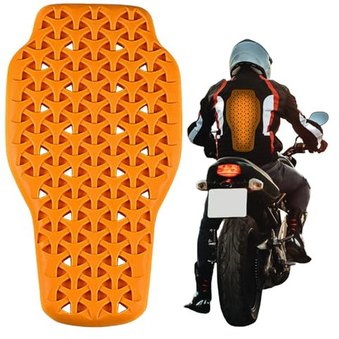 Removable Motorcycle Rear Protector 42 x 23 cm, Removable Rear Cushion for Motorcycle Jacket, Flexible and Breathable, Unisex
