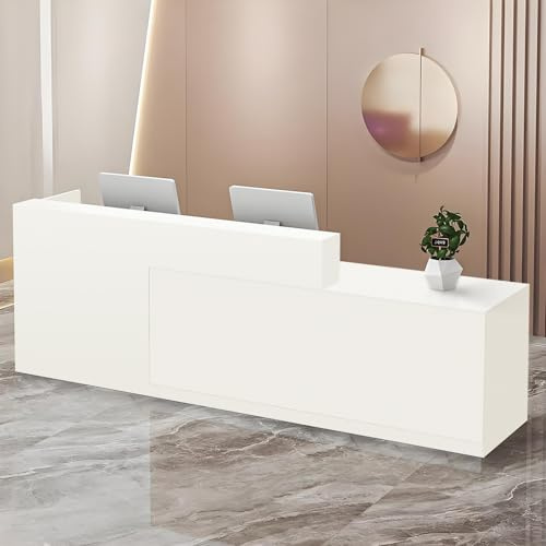 UULBDCD Reception Desk Wooden, Modern Front Desk Reception Counter, Reception Counter Table With Drawer Storage, Reception Room Tables, Reception Counter For Salon/clothing Shop/hotel/office