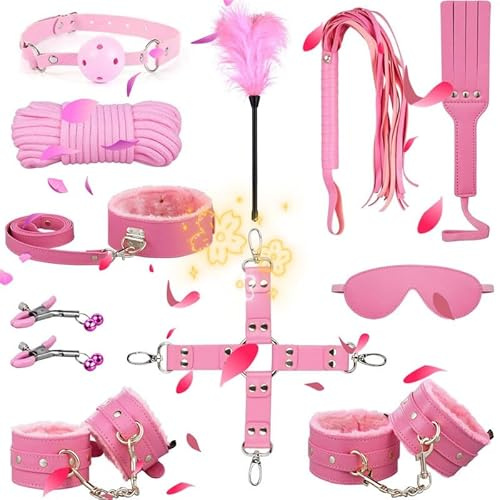 11 Stycken Rosa Läder, Justerbar Storlek, Sporttillbehör, Original Gåva