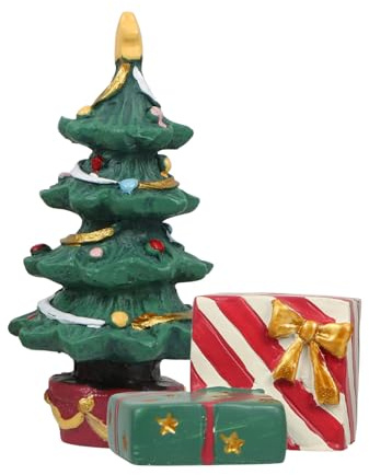 ELAYARD Mini-Weihnachtsbaum Kunstharz für Aquarium-Dekoration Weihnachtsschmuck als Geschenk Mikrolandschaft mit Weihnachtlicher Atmosphäre