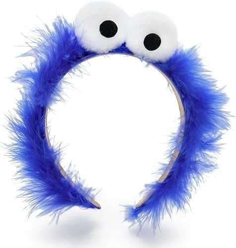 TrendandStylez Cookie Keks Monster Haarreif Krümelmonster Kulleraugen | Kostüm Haarschmuck Accessoire zu Halloween, Karneval, Fasching & Fastnacht