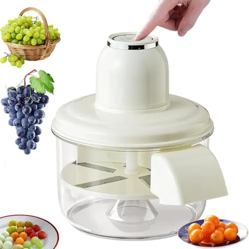 Peladora de uvas eléctrica, peladora automática de frutas pequeñas, herramienta para quitar la piel de tomates cherry y ajos, no apta para frutas grandes como patatas y manzanas white