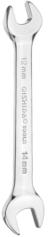 QUARKZMAN Chiave A Doppia Bocca 12mm x 14mm Per Riparazione Auto | Metrica Angolo Di Offset Di 15 Gradi, Chiave A Bocca Piccola Piatta Specchiata Chiave Aperta, Montaggio Mobili