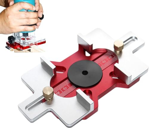 Localizzatore di Scanalature per Fresatrice per Legno, 2 in 1 Fresatrice Verticale Legno Piastra di Base Base per fresa per legno con profondità regolabile, Wood Router Slotting Locator