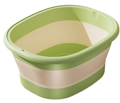 Amagogo Bac à pieds pliable, seau de pêche, récipient de rangement pour le bain de pieds, baignoire pour laver la voiture, les et les activités de, Vert