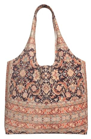 LGHHGY Bolsas de lona con estampado de conejo – Bolsa grande reutilizable para compras y almacenamiento para mujeres, perfecta para comestibles, viajes, Arte orientalista antiguo, Talla única