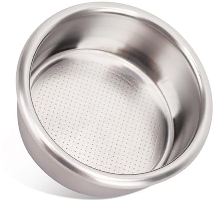 54MM Coffee Filter Basket, 2 Cup-Single Wall Espresso Filter Basket