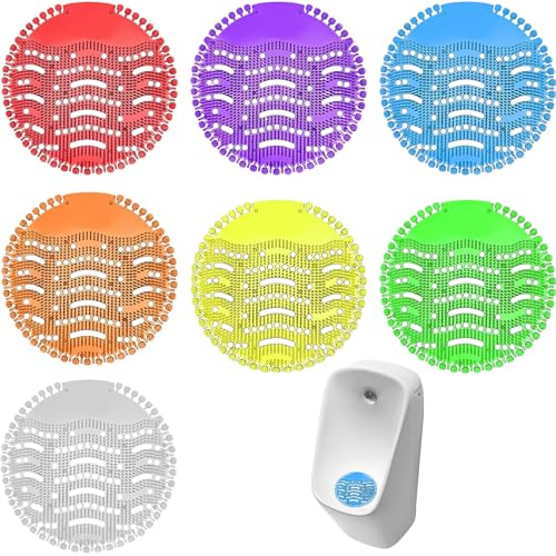 YEDOUALE Filtro de Orina Perfumado 7 Unidades Desodorante Urinario Universal con Aroma Duradero Antisalpicaduras Rejilla para Urinarios Higiénico para Baño Público y Hogar