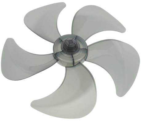 Housoutil Pales de Ventilateur D'intérieur en Plastique 5 Feuilles avec Installation Rapide et Sécurisée, Accessoires de Remplacement pour Ventilateur sur Pied 35 Cm