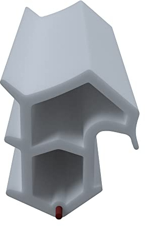 DIWARO® Stahlzargen-Dichtung SZ151 | weiß, braun, schwarz oder grau | 5 lfm für Haus- und Innentüren. Zum Schallschutz und abdichten der Tür. Bestehend aus TPE (Thermoplastischen Elastomer) (grau)