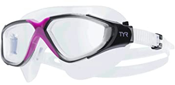 TYR Damen Rogue Schwimmmaske fit, Transparent/Violett/Grau, Einheitsgröße