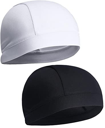 CUTICATE 2er Laufmütze Sportmütze, Running Mütze Unterziehmütze, Fahrradhelm Motorrad Helmmütze, atmungsaktive Cap Kopfbedeckung für Skifahren Radfahren Snowboarden Outdoor