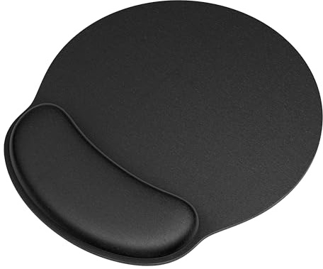Gomin Ergonomisches Mauspad mit Gelkissen, Rutschfestes Memory Foam Komfort Mousepad, wasserdichte Mausmatte mit Handauflage zur Schmerzlinderung, geeignet für alle Maus Typen im Büro & Home Office