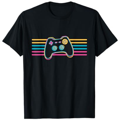 Bunt Retro Video Game Controller Gamers Video Games Geschenk T-Shirt