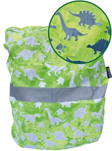 HECKBO Magique cartable sac-à-dos pluie protection pour enfant - change de couleur sous la pluie - avec bandes réfléchissantes - protection sac à dos imperméable - housse de pluie hydrofuge - universel