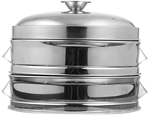 MNSSRN Edelstahl-Lebensmittel-Dampfer, gedämpfte Brötchen, Dampfer, Küche mit großer Kapazität, stapelbarer Dampfer, Kochgeschirr,54cm