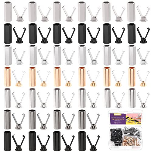 Swpeet 55 uppsättningar i 5 färger, 3 stilar, sexkantiga runda ovala skosnören, metallegering för skosnören huvuden och snören