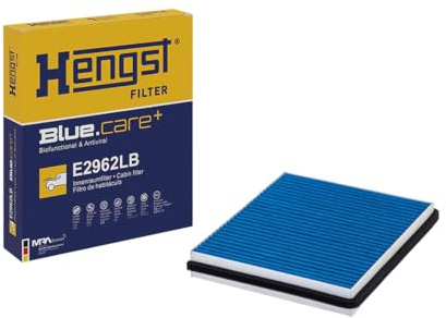 HENGST - Innenraumfilter E2962LB - Luftfilter für den Innenraum antibakteriell - Filtert Staub, Pollen, Gerüche & Bakterien für Allergiker - Für sauberes Innenraumklima im KFZ