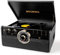 ROCKOLLA - Giradischi Vinili Bluetooth Portatile【3 Velocità】33/45/78 Giri, Vintage con Altoparlanti Incorporati, Riproduzione MP3, Dischi, Radio FM, Cassette, CD, USB e Schede SD (Vanguard Black)