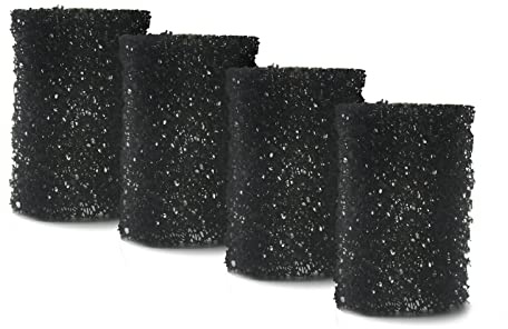 Coospider Aquarium-Filter-Schwamm, Schlaufen-Filter, Zubehör, Bio-Vorfilterschaum, zum Schutz kleiner Fische für Süß- oder Salzwasseraquarien, 3,5 x 5,4 cm, 4 Stück
