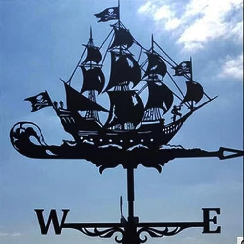 jUlenO Segelboot Wetterhahn Wetterfahne,Metall Weather Vane Windfahne Windrichtungsanzeiger für den Gartenzaun &Schuppen Dekorative