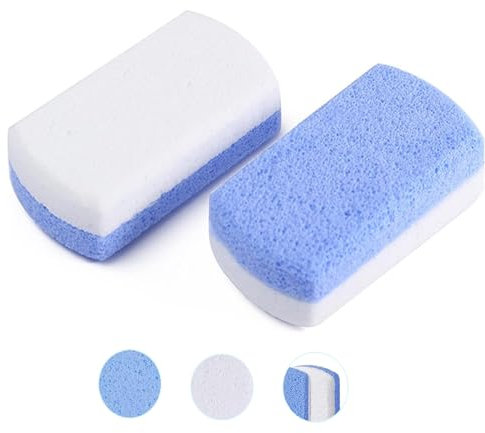 AONAT 2 Stück Doppelseitiger Bimsstein, Fußpflege, Hornhautentferner und -Wäscher, Set für Hornhautentfernung und -Reinigung, für Pediküre und Glatte, Weiche Füße und Körperhaut