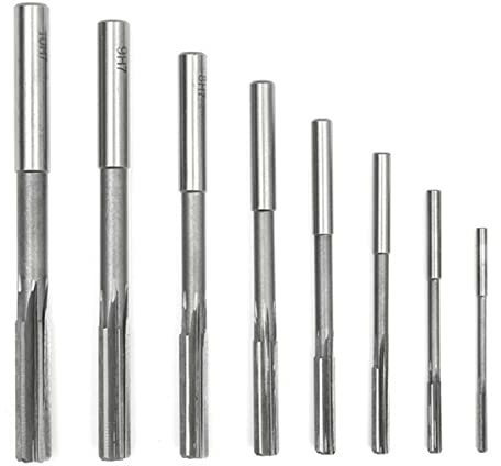 QUNINE 8 Teile/Satz Gerade Schaft Reibahle Präzision H7 HSS Hand Reibahlen Set Cutter Werkzeug 3/4/5/6/7/8/9/10mm Für Bohrung Maschine Werkzeuge Hand reibahle Set