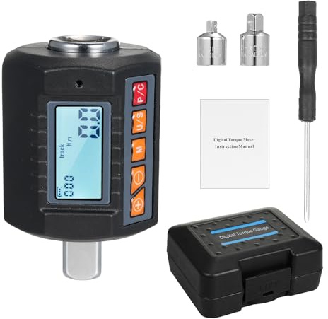 Weytoll Torque Meter, Wrench Torque Tester 1/2'' Drive & Includes Adapters for 3/8'' and 1/4'' with Sound Light Alarm Function High Accuracy 4 Torque Units Backlit Display - Perfect