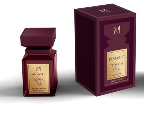 Generic Profumo Donna Eau de Parfum FANTASTIC TROPICAL RED MONTAGE BRANDS 100ML, Idea Regalo Donna, Festa della Mamma, Profumo Speziata e Aromatica