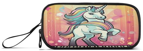 Rosa Süßes Einhorn Federmäppchen Federtaschen Mäppchen Schlamperbox Tasche für Jungen Mädchen Schüler