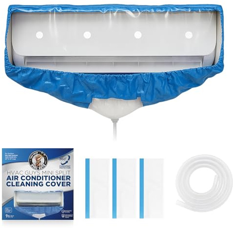 Leak Saver Mini Split AC Rengöringskåpsats | Vattentätt tyg | Passar system 27 tum – 35 tum lång