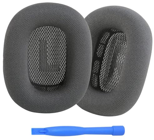 Ear Pads Replacement for AirPods Max Headphone by MMOBIEL - Mesh Fabric Ear Pad Cushions - Earpads Replacement – Space Grey