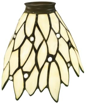 Wandlampe, Hängelampe, Ventilator Lampenschirm Ersatz, beiger Glaslampenschirm, Tiffany Handwerkskunst eingelegtes Glas