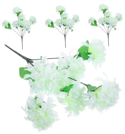 Cabilock Künstliche Chrysanthemen Für Friedhöfe Realistische Simulation-Blumen Blumenstrauß Fürs Grab Künstliche Blumen-Dekoration Outdoor-friedhofsblumen