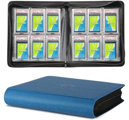 TCGUARD Classeur pour cartes PSA et similaires - Peut contenir 48 cartes PSA - Qualité supérieure avec 6 compartiments