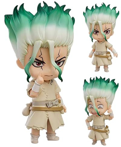 Zhongkaihua Anime-Figur, Ishigami Senkuu, 10 cm, PVC-Modell, Statue, Ishigami Senkuu, Actionfigur, Anime, bewegliche Ornamente, Sammlung, Dekorationen, Geschenke