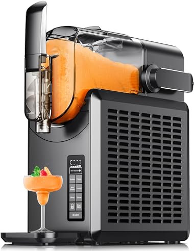 EUHOMY Slush Machine 2.6L Large Capacity Professional Frozen Drink Maker, No Ice Needed, Self-Cleaning, 5 Preset Programs & Child Lock, Slushie Machine for Frappés, Milkshake, Cocktail, Wine