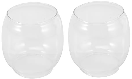 Gatuida 2piezas Cubiertas De Vidrio Para Lámpara De Queroseno Para Lámpara De Aceite Pantalla Prueba De Viento